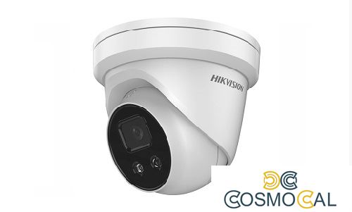 TURRET IP Hikvision 4MP, Ottica Fissa 2.8mm PoE,  ACUSENSE