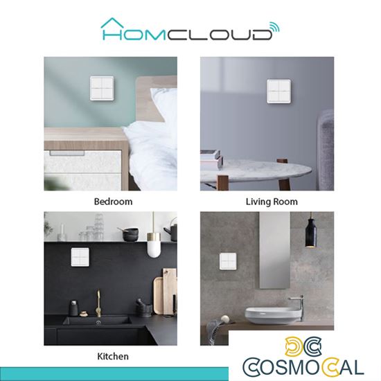 Pulsante a muro senza fili intelligente 3CH