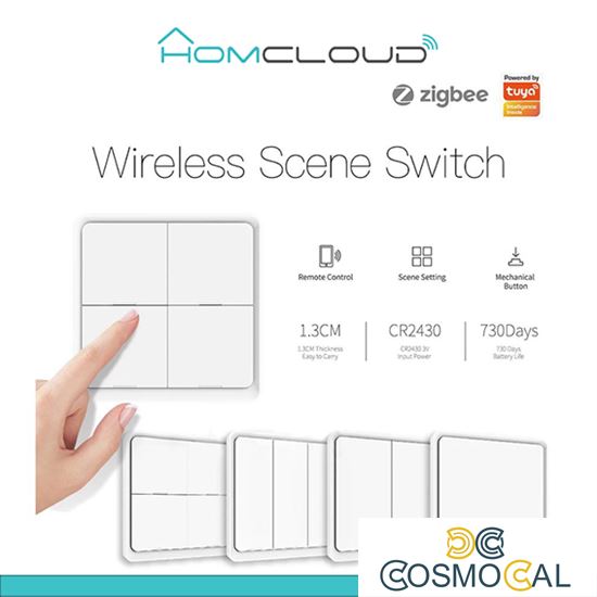 Pulsante a muro senza fili intelligente 4CH