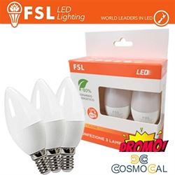 Lampada Oliva E14: Confezione PROMO 3PACK - 6W 4000K