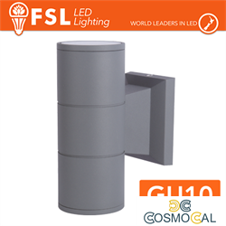 Applique portalampada 2 vie, GU10  IP54 - GRIGIO