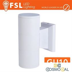 Applique portalampada 2 vie, GU10  IP54 - BIANCO