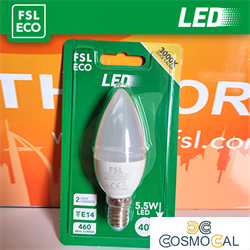 Lampada Oliva BLISTER - 5,5W 3000K E14