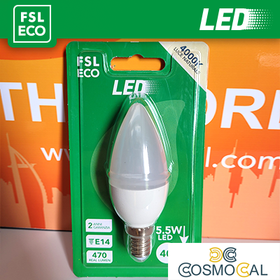 Lampada Oliva BLISTER - 5,5W 4000K E14