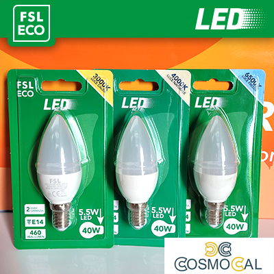 Lampada Oliva BLISTER - 5,5W 6500K E14