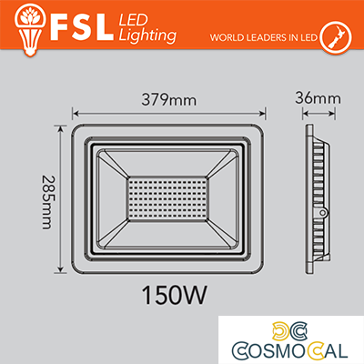 Proiettore per esterni Nero 150W - IP65 115° 6500K