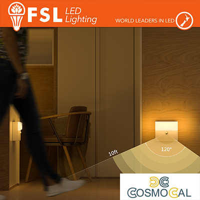 Luce notturna ricaricabile con sensore di movimento con esposito