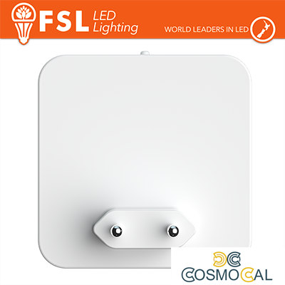 Luce notturna quadrata con sensore di movimento bispina con espo