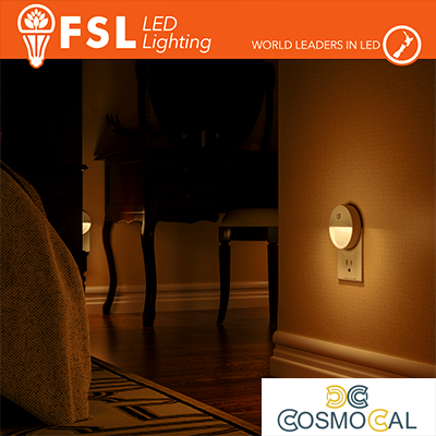 Luce notturna tonda con sensore di movimento bispina con esposit