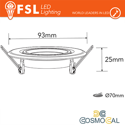 Ghiera orientabile foro 70mm COLORE NIKEL