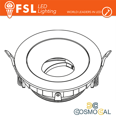 Ghiera orientabile 3D TONDA - Alluminio verniciato a polvere, fo