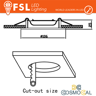 Ghiera orientabile TONDA - Alluminio verniciato a polvere, foro
