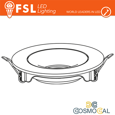 Ghiera orientabile TONDA - Alluminio verniciato a polvere, foro