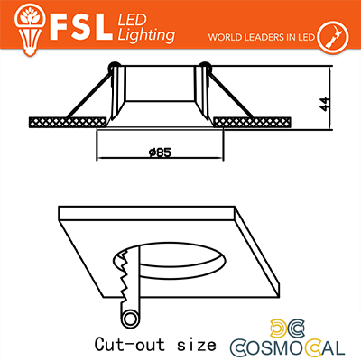 Ghiera fissa TONDA - Alluminio verniciato a polvere, foro 75mm N