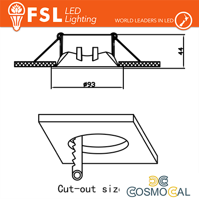Ghiera orientabile TONDA - Alluminio verniciato a polvere, foro
