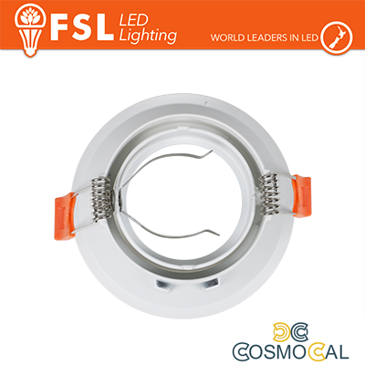 Ghiera orientabile TONDA - Alluminio verniciato a polvere, foro