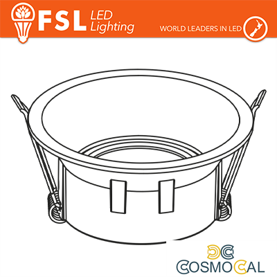 Ghiera orientabile TONDA - Alluminio verniciato a polvere, foro