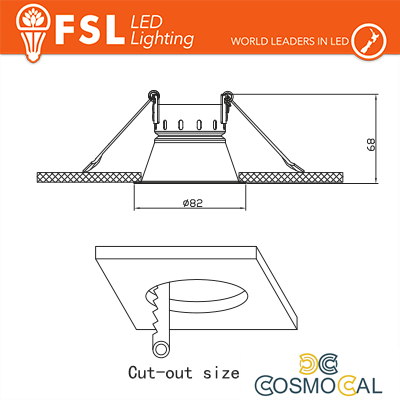 Ghiera fissa TONDA - Alluminio verniciato a polvere, foro 75mm B