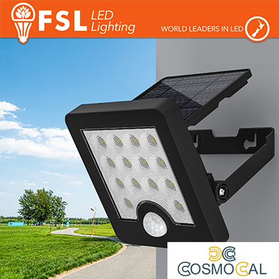 Faro da esterno solare con sensore di movimento 40w (4 led)