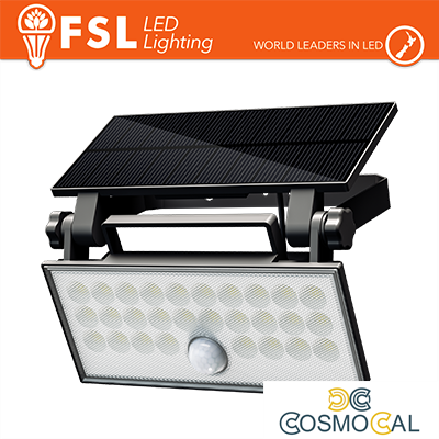 Faro da esterno solare con sensore di movimento 60w (6 led)