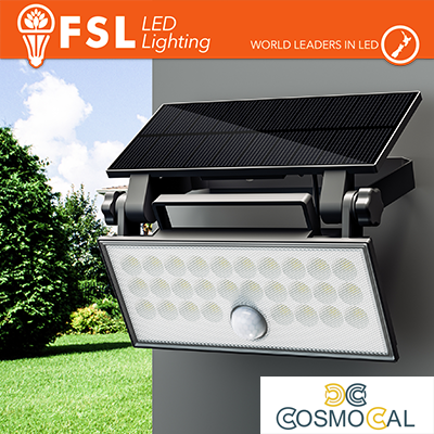 Faro da esterno solare con sensore di movimento 60w (6 led)