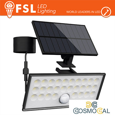 Faro da esterno solare con sensore di movimento 60W (6 led)