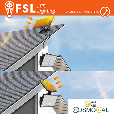 Faro da esterno solare con sensore di movimento 60W (6 led)