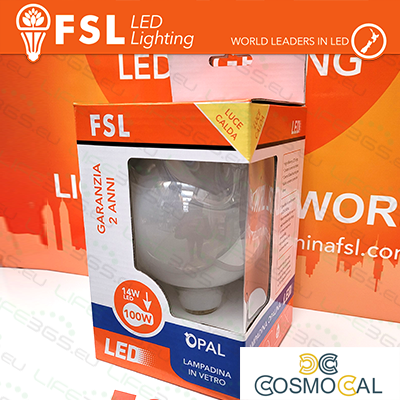 Lampada Filamento OPALE Globo Ø12,5cm - 14W 4000K E27