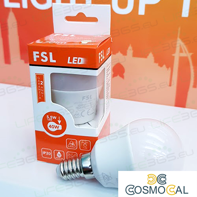Lampada Sfera - 5,5W 3000K E14