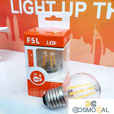 Lampada Filamento Sfera - 4W 2700K E27 400LM