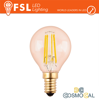 Lampada Sfera Filamento Ambra - 4W 2200K E14 330LM