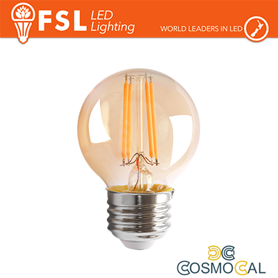 Lampada Sfera Filamento Ambra - 4W 2200K E27 330LM
