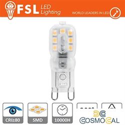 G9 - 2.2W 4000K 235LM >300º 48x16x12mm CRI80 AC-230V