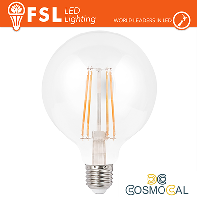 Lampada Filamento Globo Ø9,5cm - 6W 2700K E27 600LM