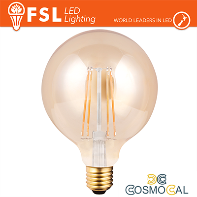 Lampada Globo Filamento Ambra Ø9,5cm - 6W 2200K E27 650LM