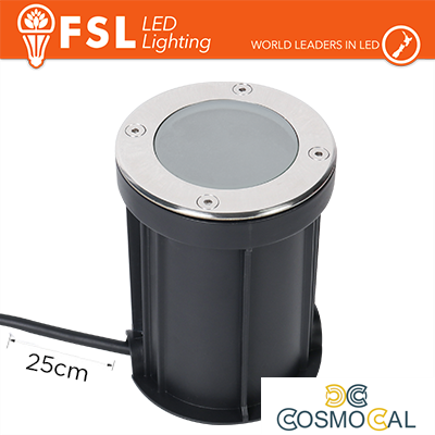 Faretto esterno carrabile calpestabile GU10 IP67 +25 cm cavo