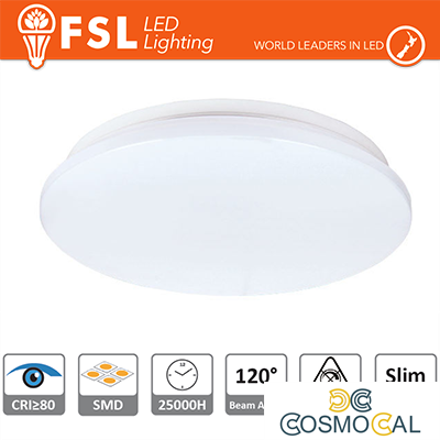 Plafoniera LED 18W 3000K 120° 33x5,5cm CRI80