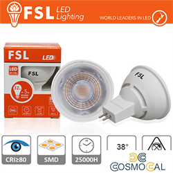 MR16 Lampadina LED - 6W 4000K 510LM 38º CRI80   DC 12V