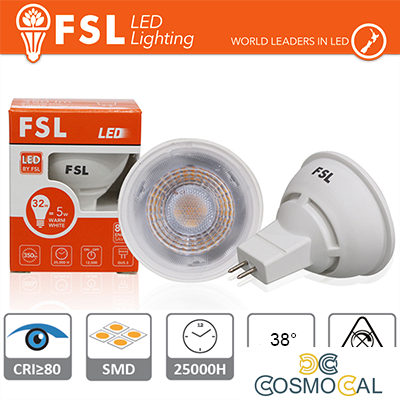MR16 Lampadina LED - 6W 4000K 510LM 38º CRI80   DC 12V