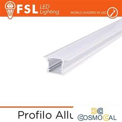 BARRA  ALLUMINIO 6063 - Incasso- 2m SILVER