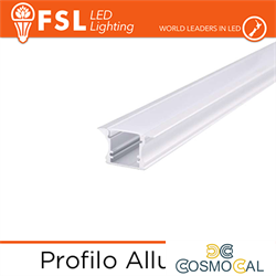 BARRA  ALLUMINIO 6063 - Incasso- 2m SILVER