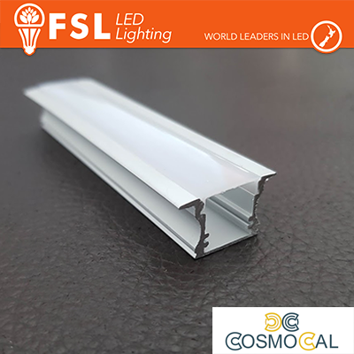 BARRA  ALLUMINIO 6063 - Incasso- 2m SILVER