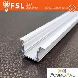 BARRA  ALLUMINIO 6063 - Incasso- 2m BIANCA