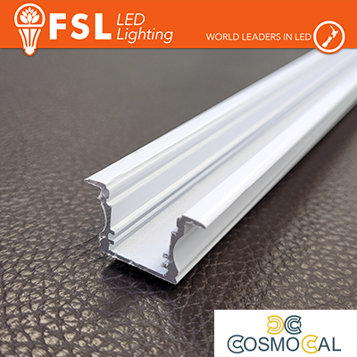 BARRA  ALLUMINIO 6063 - Incasso- 2m BIANCA