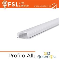 BARRA  ALLUMINIO 6063 - U - 2m SILVER