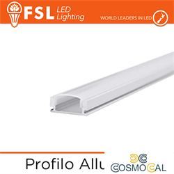 BARRA  ALLUMINIO 6063 - U - 2m SILVER