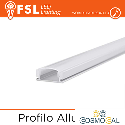 BARRA  ALLUMINIO 6063 - U - 2m SILVER