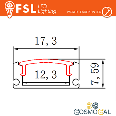 BARRA  ALLUMINIO 6063 - U - 2m SILVER