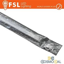 KIT PROFILO ALLUMINIO 6063 - U 2m SILVER - cover opale 2000*9.5*