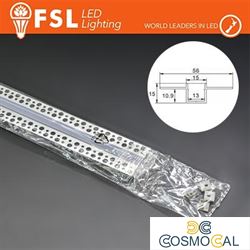 KIT PROFILO ALLUMINIO 6063 - RASO 2m SILVER - cover opal